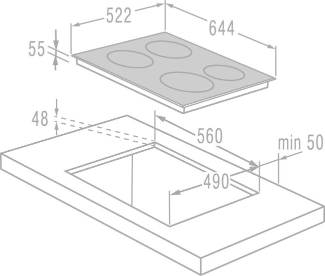 Встраиваемая электрическая варочная панель Gorenje + GHT 64 XC