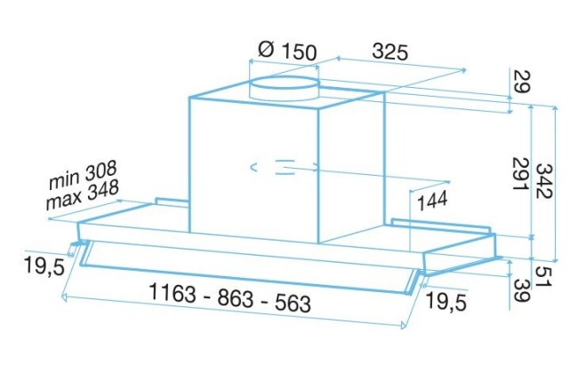 Встраиваемая вытяжка Best Phantom 90 IX