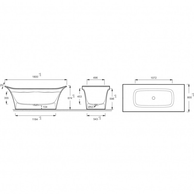 Ванна Jacob Delafon Grand Boulevard 180х85 белая (E6D156-0) Ванна Jacob Delafon Grand Boulevard 180х85 белая (E6D156-0)