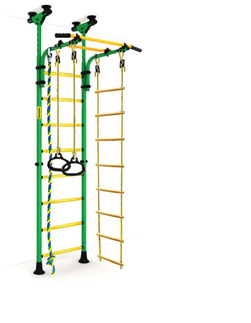 Шведская стенка Kampfer Strong kid Ceiling зеленый/желтый 26 Шведская стенка Kampfer Strong kid Ceiling зеленый/желтый 26