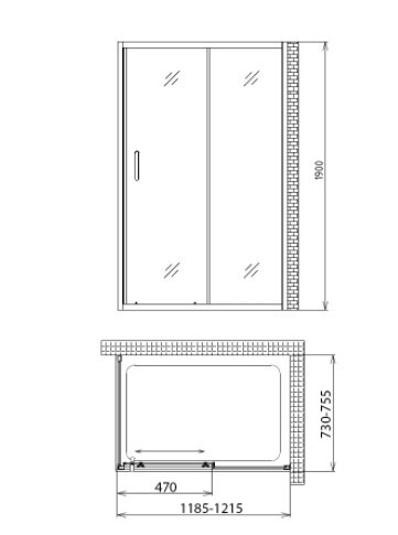 Душевой уголок Gemy Victoria S30191A-A75 Душевой уголок Gemy Victoria S30191A-A75