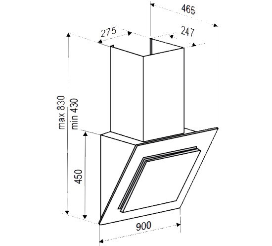 Каминная вытяжка Zigmund & Shtain K 216.61 X