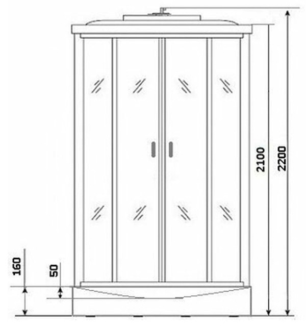 Душевая кабина Niagara NG-6902-01GD black Душевая кабина Niagara NG-6902-01GD black