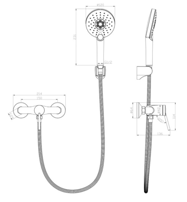 Смеситель для душа Lemark Minima LM3803C
