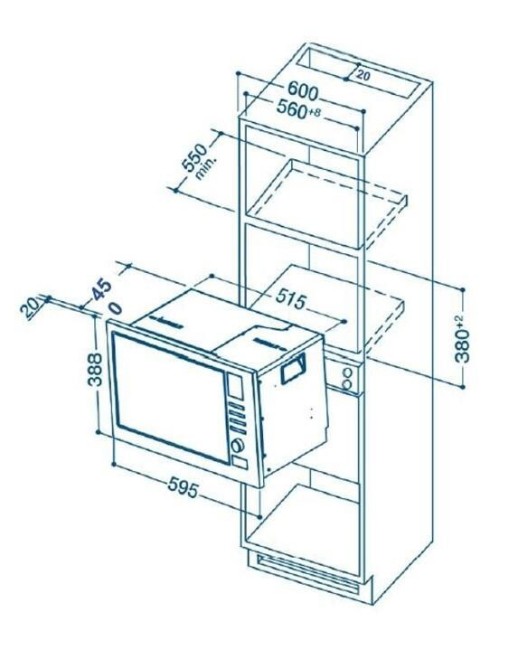 Встраиваемая микроволновая печь Indesit MWI 222.2 X