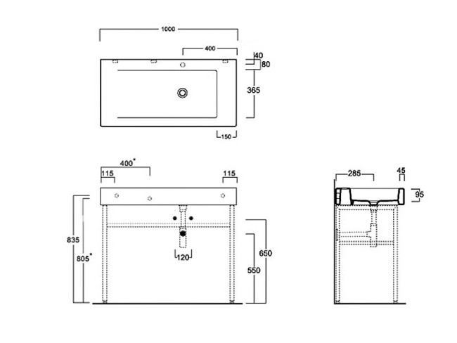 Раковина накладная/подвесная Simas FROZEN без отверстий (FZ12bia) белый
