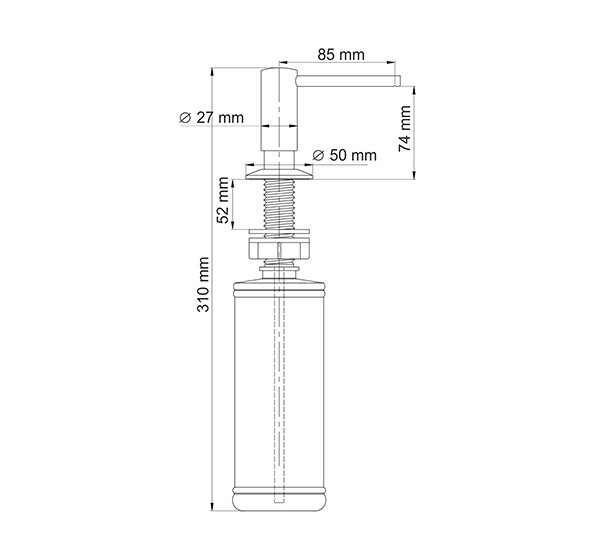 Встраиваемый дозатор для мыла WasserKraft K-1299