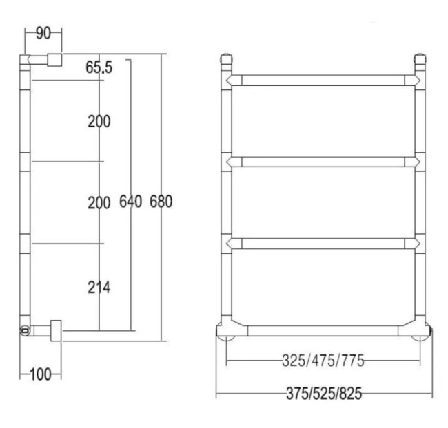 Полотенцесушитель электрический Margaroli (5724754MBB) черный матовый Полотенцесушитель электрический Margaroli (5724754MBB) черный матовый