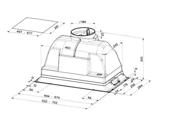 Встраиваемая вытяжка Faber Inca Plus HIP X A52 Встраиваемая вытяжка Faber Inca Plus HIP X A52