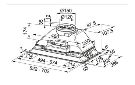Встраиваемая вытяжка Franke FBI 705 GR (305.0599.533) Встраиваемая вытяжка Franke FBI 705 GR (305.0599.533)