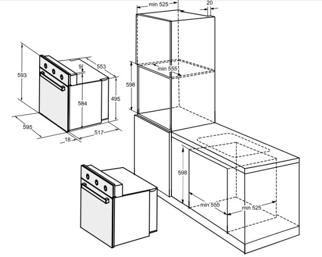 Встраиваемый электрический духовой шкаф Weissgauff EOV 19 MW