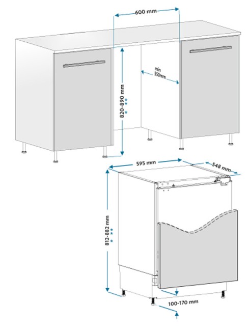 Встраиваемый холодильник Jacky's JR FW318MN2
