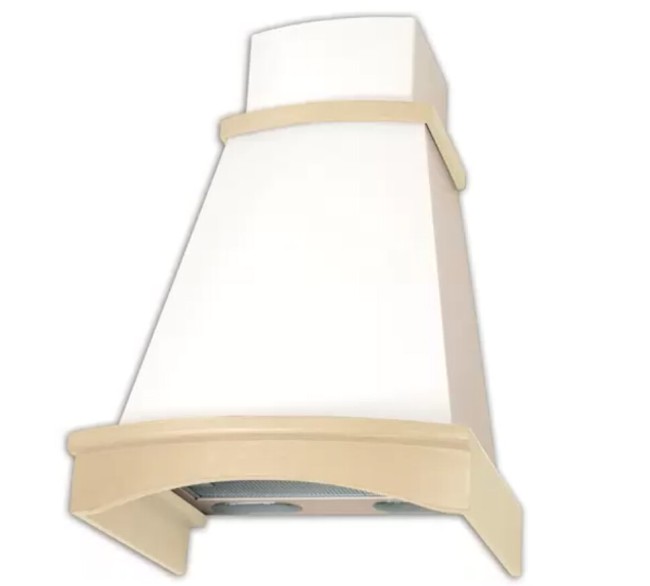 Каминная вытяжка Elikor Ротонда 50П-650-П3Л бежевый/дуб рустика