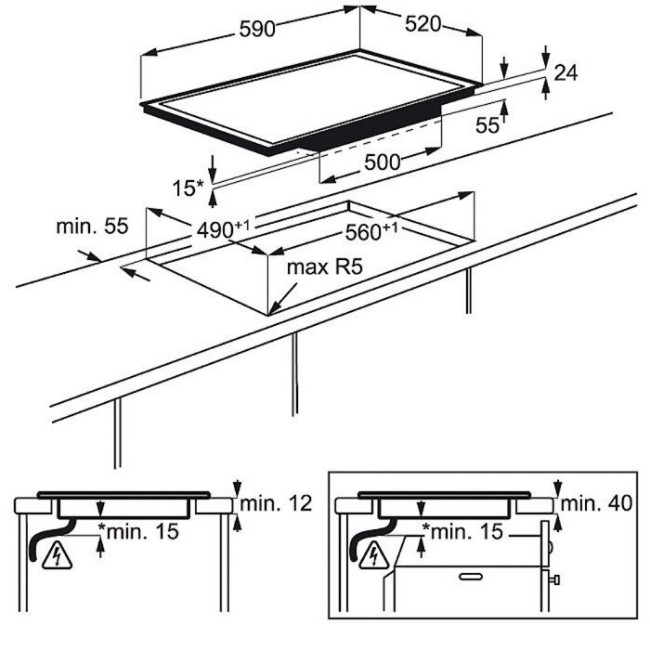 Встраиваемая индукционная варочная панель Electrolux EHO 96832 FG