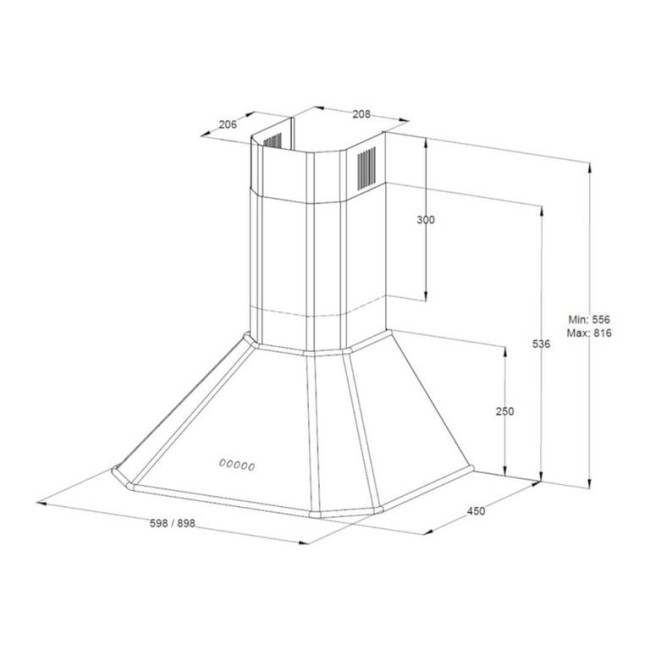 Каминная вытяжка Korting KHC 9839 RGN