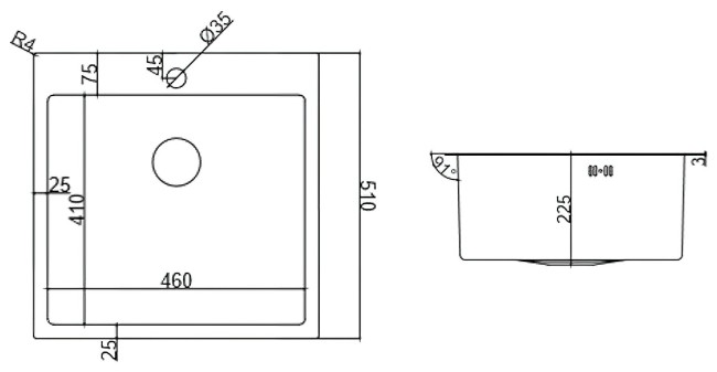 Кухонная мойка Emar EMB-116 Nano Satine Кухонная мойка Emar EMB-116 Nano Satine