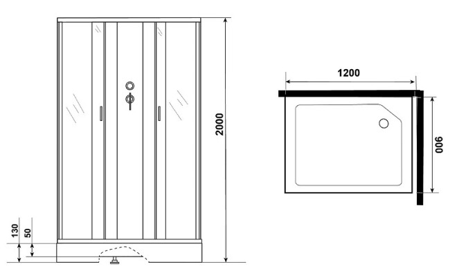 Душевая кабина Niagara NG-43295-14QBKG