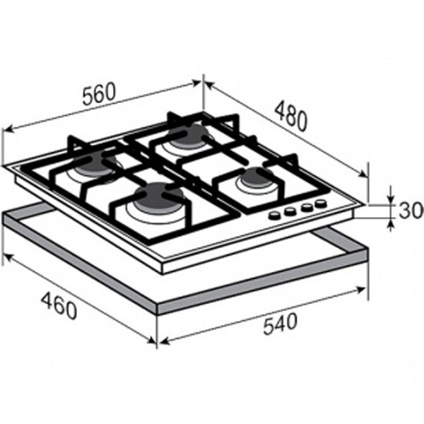 Встраиваемая газовая варочная панель Zigmund & Shtain M 26.6 W Встраиваемая газовая варочная панель Zigmund & Shtain M 26.6 W