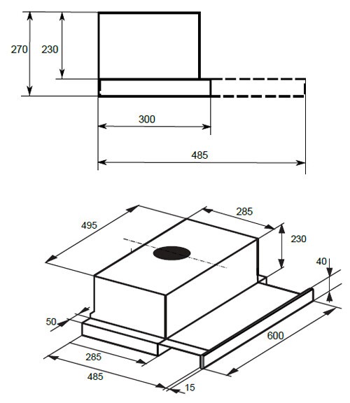 Встраиваемая вытяжка Delonghi KD-5S 60 IX Turboline Встраиваемая вытяжка Delonghi KD-5S 60 IX Turboline