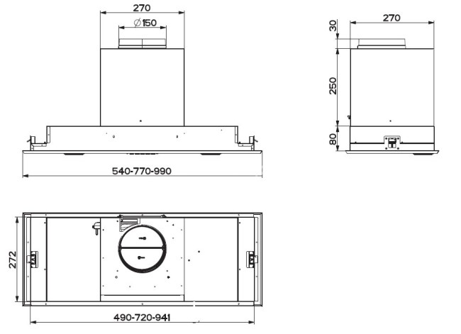 Встраиваемая вытяжка Faber VICTORY 2.0 X A54 Встраиваемая вытяжка Faber VICTORY 2.0 X A54