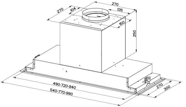 Встраиваемая вытяжка Faber VICTORY 2.0 X A54 Встраиваемая вытяжка Faber VICTORY 2.0 X A54