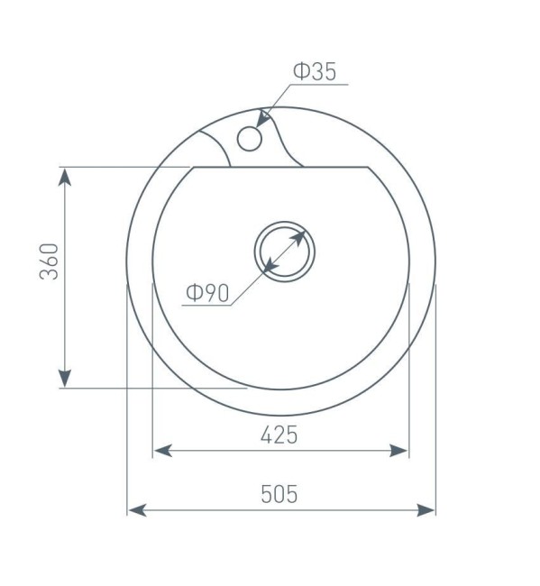 Кухонная мойка Zigmund & Shtain Kreis 505F топленое молоко