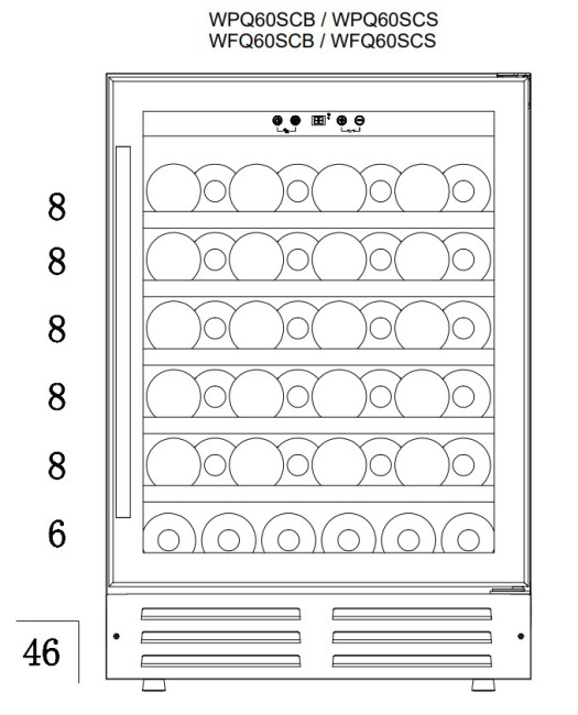 Винный шкаф Temptech WPQ60DCB