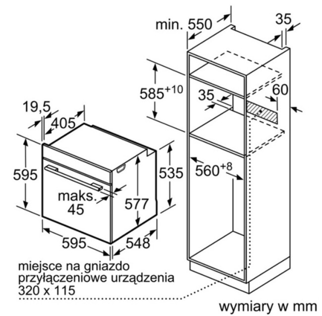 Встраиваемый электрический духовой шкаф Bosch HBG636NS1