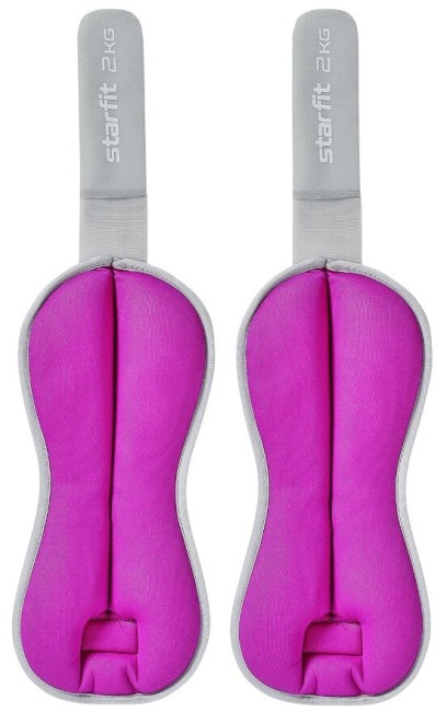 Утяжелители универсальные Starfit WT-502 2 кг фиолетовый/серый