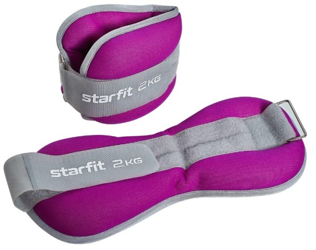Утяжелители универсальные Starfit WT-502 2 кг фиолетовый/серый