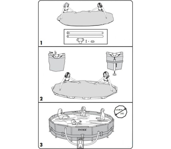 Чаша для каркасного бассейна Intex Metal Frame Pool 10585