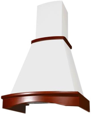 Каминная вытяжка Elikor Ротонда 60П-1000-П3Г бежевый/бук махагон