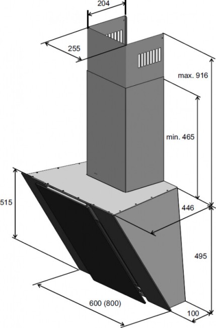Каминная вытяжка Gorenje DVG 65 W