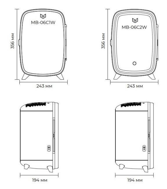 Холодильник для косметики и напитков Meyvel MB-06C2W Холодильник для косметики и напитков Meyvel MB-06C2W