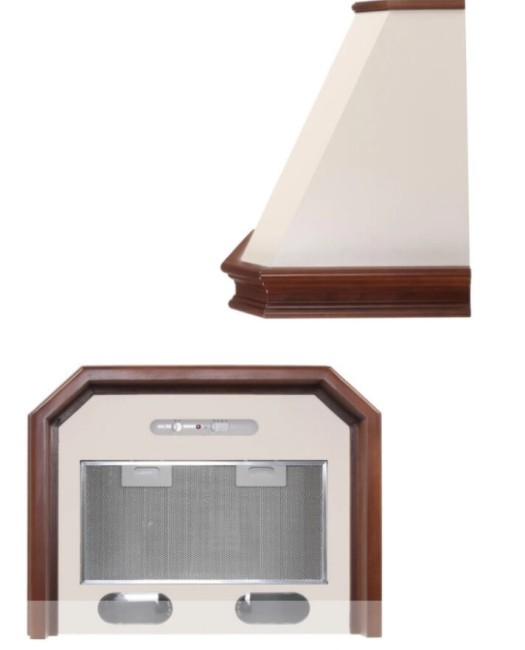 Каминная вытяжка Elikor Пергола 60П-650-П3Л золотой антик/дуб