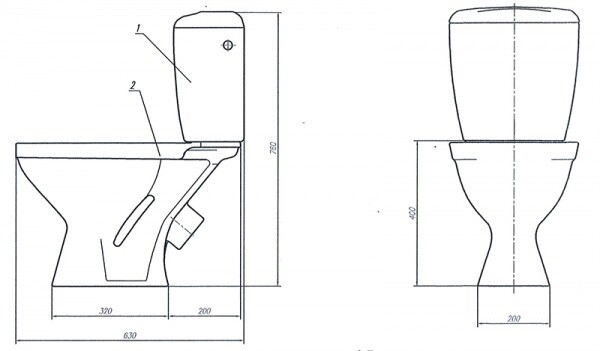 Унитаз компакт ЛЗСФ Универсал NEW 45 (10/1/5/3-37) Унитаз компакт ЛЗСФ Универсал NEW 45 (10/1/5/3-37)