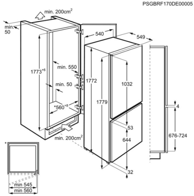 Встраиваемый холодильник Electrolux RNS7TE18S