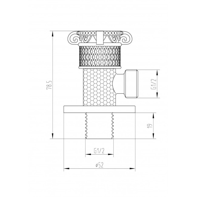 Запорный вентиль Milacio MC.008.SL серебро