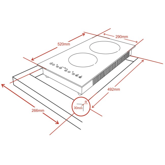 Встраиваемая индукционная варочная панель Ginzzu HCI-251 Встраиваемая индукционная варочная панель Ginzzu HCI-251