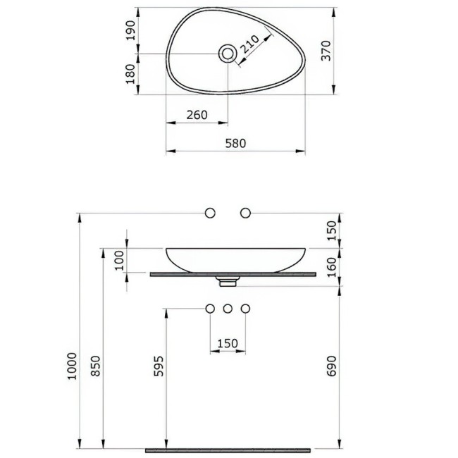 Раковина Ambassador Kingston 146T20401