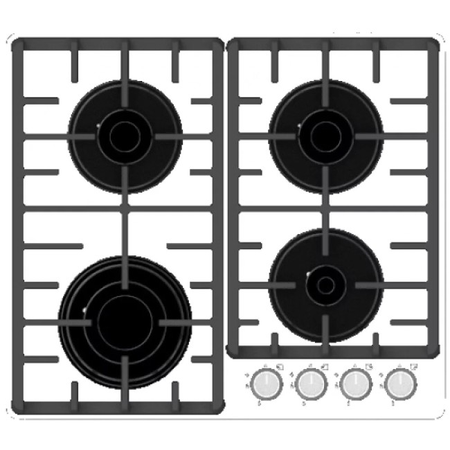Встраиваемая газовая варочная панель Rodmans BHG 6412 DS WH