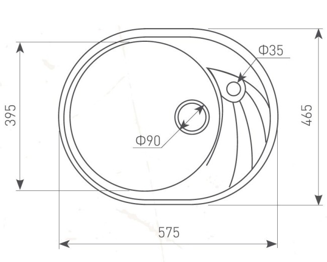 Кухонная мойка Zigmund & Shtain Kreis OV 575 топленое молоко Кухонная мойка Zigmund & Shtain Kreis OV 575 топленое молоко
