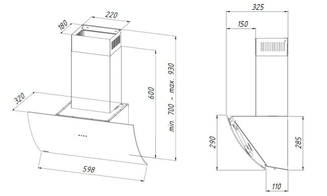 Каминная вытяжка Akpo Clarus WK-11 60 белый