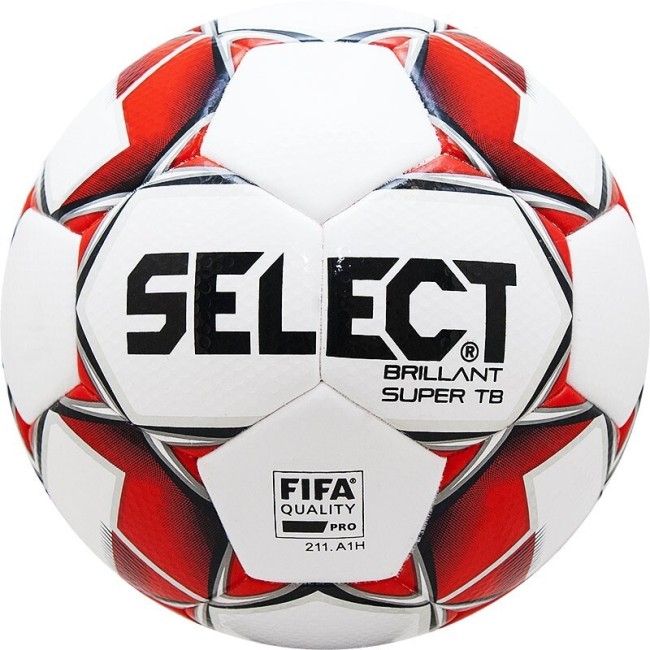 Мяч футбольный Select Brillant Super TB FIFA 810316 №5 белый/красный/серый