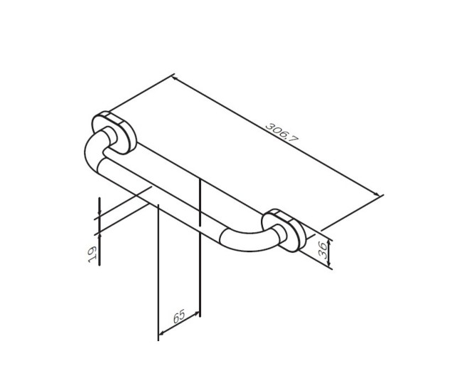 Поручень для ванны AM.PM Sense L A7432500 Поручень для ванны AM.PM Sense L A7432500
