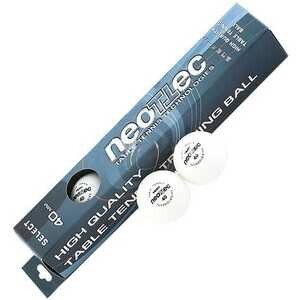 Мяч для настольного тенниса Neottec Select, диаметр 40 мм, в упаковке 6 шт, цвет: белый