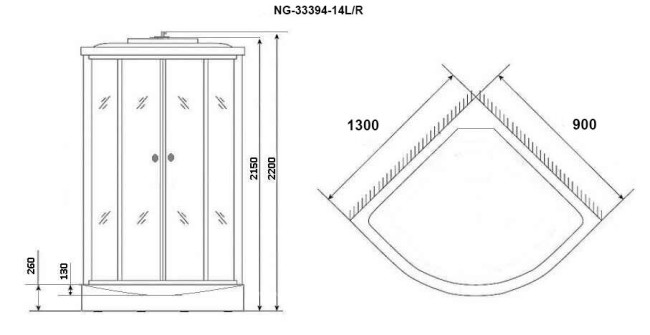 Душевая кабина Niagara 333944R (NG-33394-14R)
