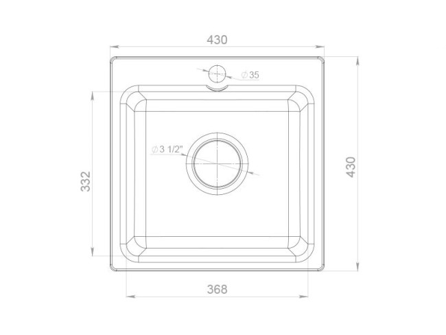 Кухонная мойка GranFest Smart GF-SM430 бежевый