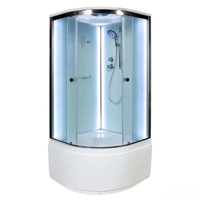 Душевая кабина Deto D80S LED с крышей и подсветкой