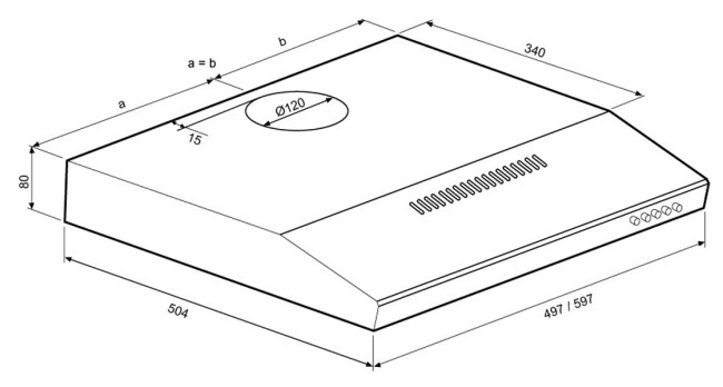 Вытяжка Krona Jessica slim 500 metallic PB Вытяжка Krona Jessica slim 500 metallic PB